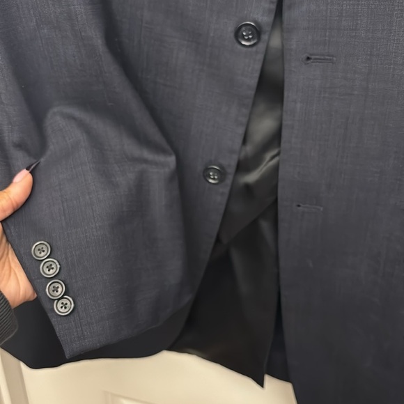 Jos. A. Bank Wool Sports Coat 2 Button Blazer Navy Blue Size 40L - Picture 3 of 15